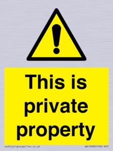 WA10998: This is private property