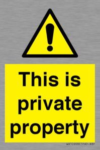 WA10998: This is private property