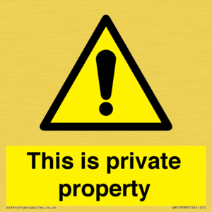 WA10998: This is private property