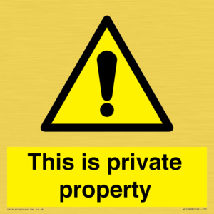 WA10998: This is private property