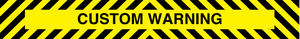 WA16378: Custom Height Restriction Warning with black and yellow chevrons