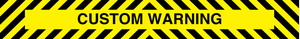 WA16378: Custom Height Restriction Warning with black and yellow chevrons