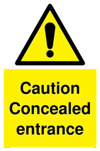WA5346: Caution Concealed entrance