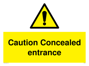 WA5346: Caution Concealed entrance