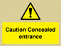 WA5346: Caution Concealed entrance