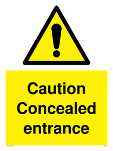 WA5346: Caution Concealed entrance