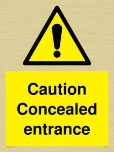 WA5346: Caution Concealed entrance