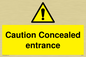 WA5346: Caution Concealed entrance