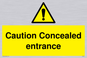 WA5346: Caution Concealed entrance