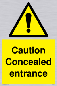 WA5346: Caution Concealed entrance