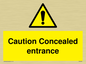 WA5346: Caution Concealed entrance