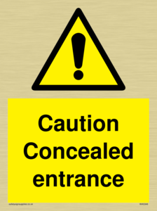WA5346: Caution Concealed entrance
