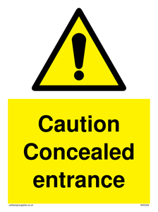 WA5346: Caution Concealed entrance