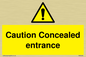 WA5346: Caution Concealed entrance