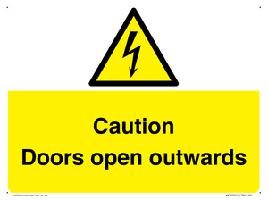 WA5670: Caution Doors open outwards
