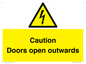 WA5670: Caution Doors open outwards