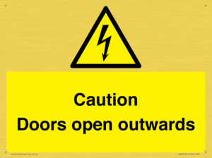 WA5670: Caution Doors open outwards
