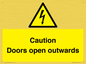 WA5670: Caution Doors open outwards