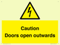 WA5670: Caution Doors open outwards