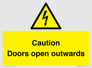 WA5670: Caution Doors open outwards