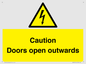 WA5670: Caution Doors open outwards