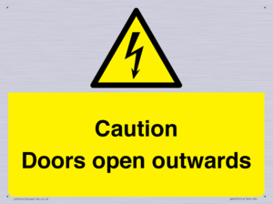 WA5670: Caution Doors open outwards