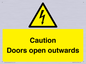 WA5670: Caution Doors open outwards