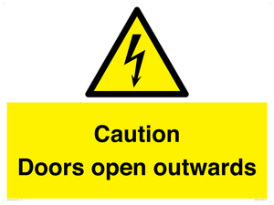 WA5670: Caution Doors open outwards