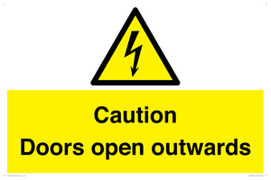 WA5670: Caution Doors open outwards