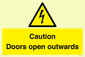 WA5670: Caution Doors open outwards