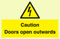 WA5670: Caution Doors open outwards