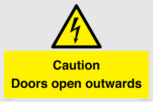 WA5670: Caution Doors open outwards