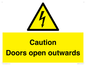 WA5670: Caution Doors open outwards