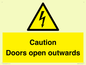 WA5670: Caution Doors open outwards