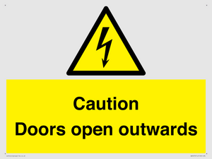 WA5670: Caution Doors open outwards