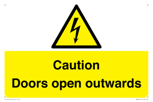 WA5670: Caution Doors open outwards