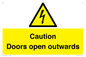 WA5670: Caution Doors open outwards