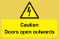 WA5670: Caution Doors open outwards