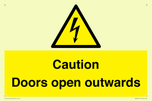WA5670: Caution Doors open outwards