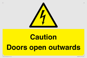 WA5670: Caution Doors open outwards