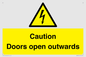 WA5670: Caution Doors open outwards