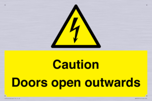WA5670: Caution Doors open outwards