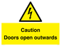 WA5670: Caution Doors open outwards
