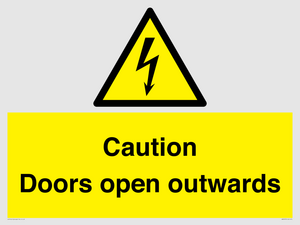 WA5670: Caution Doors open outwards