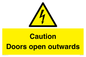 WA5670: Caution Doors open outwards