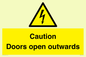 WA5670: Caution Doors open outwards