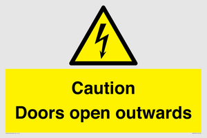 WA5670: Caution Doors open outwards