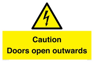 WA5670: Caution Doors open outwards