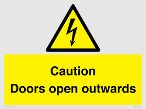 WA5670: Caution Doors open outwards