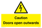 WA5670: Caution Doors open outwards